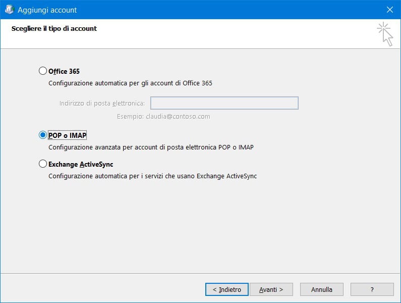 configurazione pec aruba pop e imap